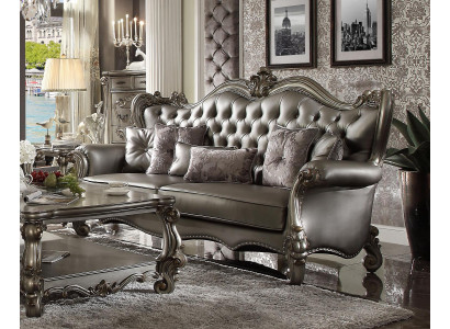 Sofa Chesterfield 3 miejsce do siedzenia Sofa Podkładka Skóra Sofy Salon Trzyosobowa