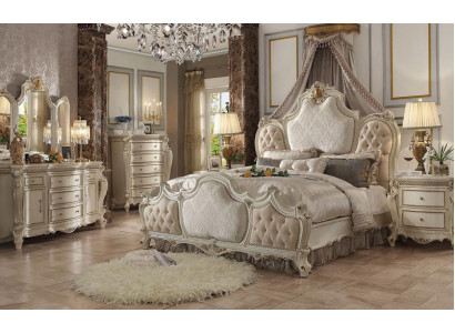 Łóżko Luxury Podkładka Design Łóżko podwójne Małżeństwo Hotel Sleep Pokój Włókienniczy