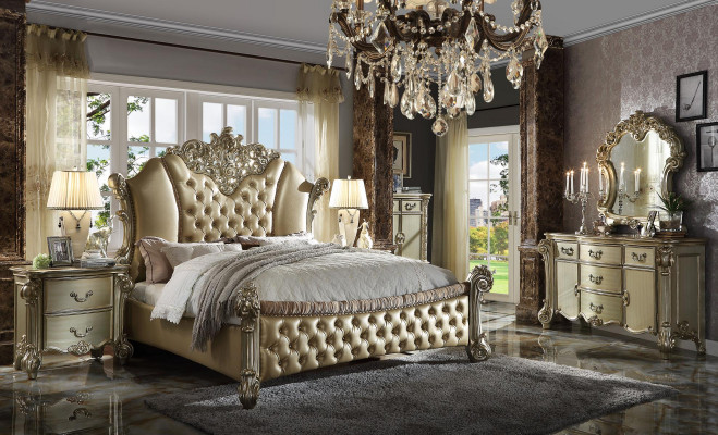 Deco łóżko Podkładka Design Luxury Hotel Double bed Sleep Pokój Skóra