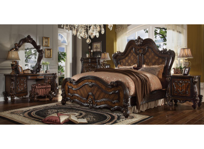 Chesterfield Podwójne łóżko Łóżko Design Łóżko małżeńskie Luksusowe łóżko w stylu barokowym Antyk