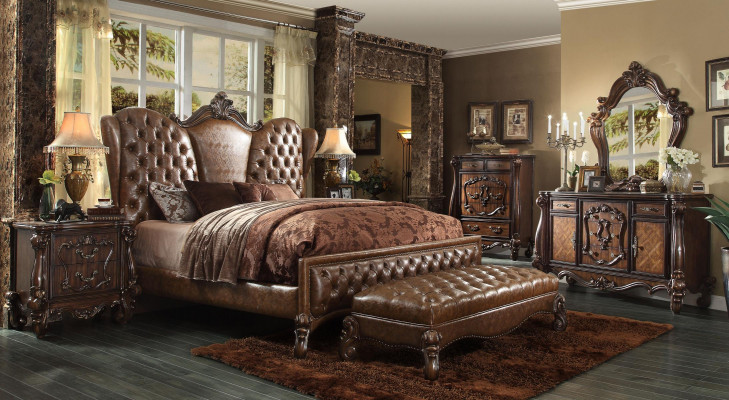 Skórzane łóżko Chesterfield Łóżko łóżka Podkładka Design Podwójne łóżko 180x200cm
