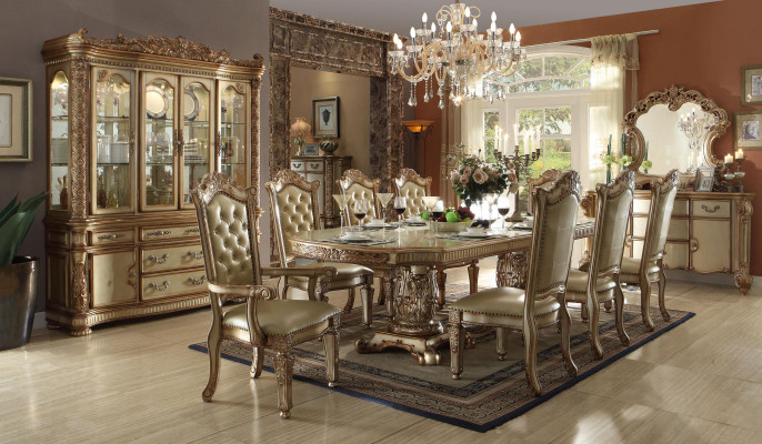 Royale Chesterfield jadalnia Ustaw Noble Stół obiadowy z Chesterfield x8 krzeseł