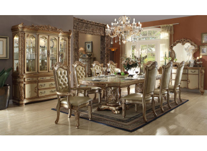 Royale Chesterfield jadalnia Ustaw Noble Stół obiadowy z Chesterfield x8 krzeseł