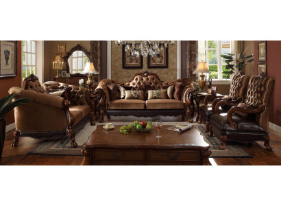 Klasyczny Zestaw sofowy 3+2+1 miejsce do siedzenia Sofa Kanapa Podkładka Włókienniczy Chesterfield