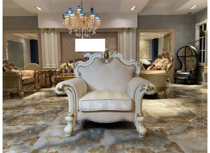 Włókienniczy Fotel 1 miejsce siedzące Sofa Podkładka Sofy Design Classic Luxury Baroque