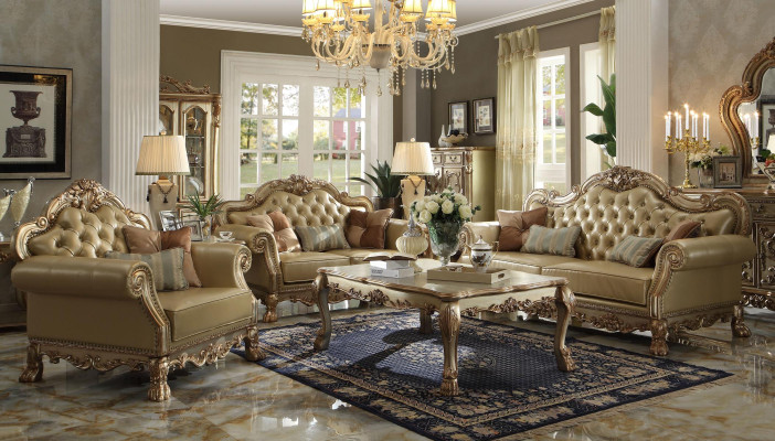 Luksusowy Zestaw sofowy 3+2+1 miejsce do siedzenia stolik kawowy Meble Couch Sofa New Baroque