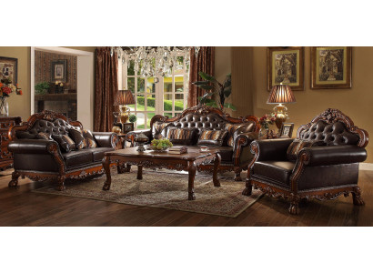 Luksusowy Zestaw Sofowy Chesterfield 3+2+1 miejsce do siedzenia z stolikiem kawowym Meble Couch Sofa Nowość