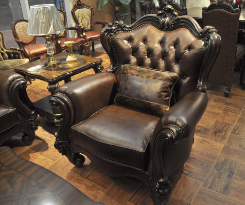 Zestaw sofowy 321 miejsce do siedzenia Sofa Sofa Skóra Ustawić Podkładkę Zestaw Baroque