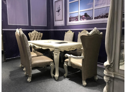 Barokowy Antyk Stół obiadowy Tabela Prawdziwe Drewno Klasyczne Designerskie stoły