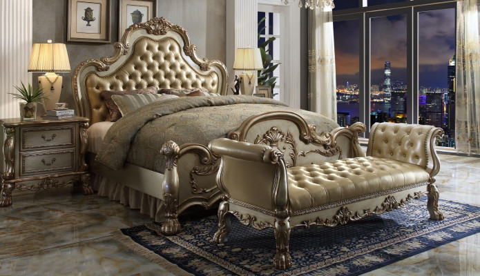 Szezlong sofa rozkładana kanapa leżaki szezlong skóra barokowa rokoko