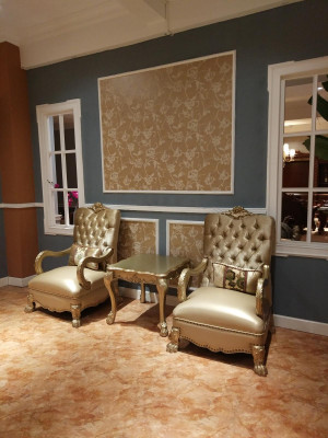 Fotel Design Sofa Relaks Materiał Lounge Luxury TV Club Podkładka
