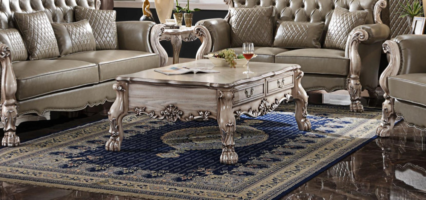 stolik kawowy Tabela Sofa stoły Stolik Living Room Design Beżowe Drewno Barokowe