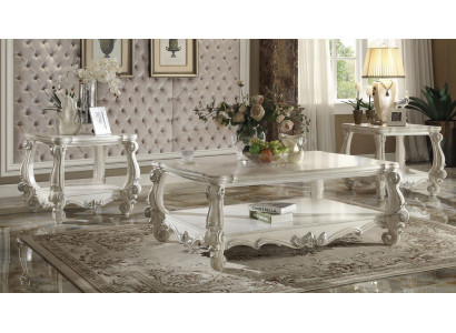 Noble Designer Klasyczny stolik kawowy Deco Stolik Tabela Drewno Baroque
