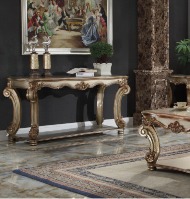 Barokowy Stół konsolowy Kredens, deski stołowe Tabela Classic Drewno 143cm Nowe