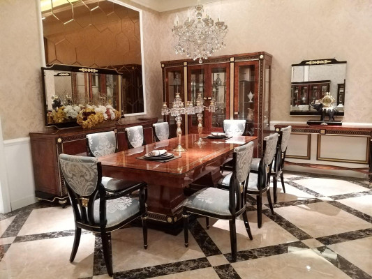 Elegancki designerski komplet Krzesło 6 x Fotel Krzesła Barokowy Rokoko w stylu Antyk