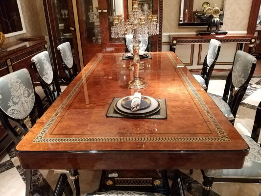 Elegancki designerski komplet Krzesło 6 x Fotel Krzesła Barokowy Rokoko w stylu Antyk