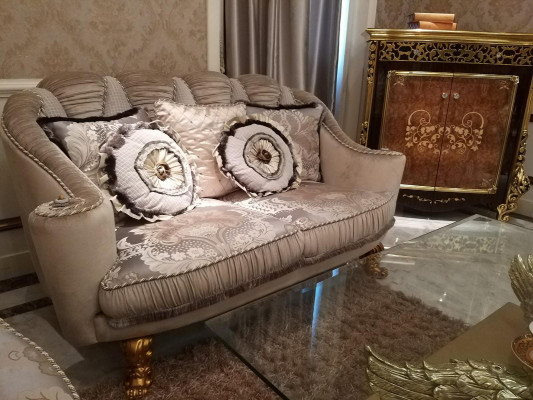 Klasyczny Zestaw sofowy 3+2+1 Sofa barokowa w stylu rokoko Antyk