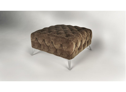 Podnóżek Ottoman Puff Chesterfield Stołek Podkładka Ottoman Design Aksamit