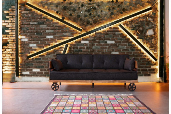 Luksusowa Sofa Kanapa Podkładka Meble 3+3 Siedziba Ustawiona z stolikiem kawowym Loft