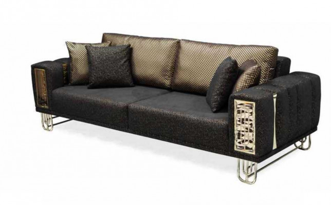 Sofa 3 miejsce do siedzenia Design Sofy Podkładka Kanapy Włókienniczy Relaks Modern 225cm