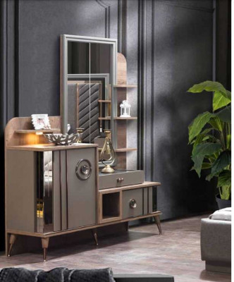 Design Toaletka z Lustro Luxury Sypialnia Meble 2-częściowe. Nowy