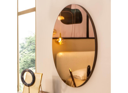 Lustro lustro ścienne Lustro wiszące Okrągłe lustro dekoracyjne do przedpokoju nowoczesne 95 cm