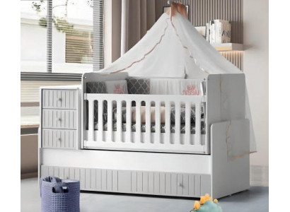 Stylowe Cozy łóżko składane dla spokojnego snu Luxurious Grey