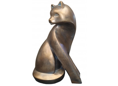 Projekt figurki posągi rzeźba projektanta złote kolorowe rzeźby kot 60 cm nowy