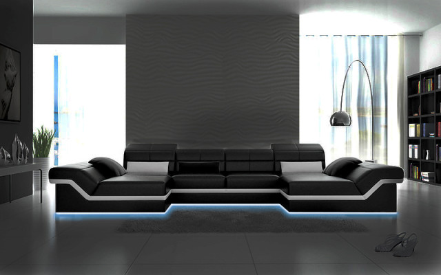 Duża kanapa skórzana Podkładka nowa skórzana sofa xxl sofa Narożnikowa kanapa Żywy krajobraz