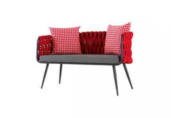 Czerwony Ogród Ustawić Luksusowe Meble Wypoczynkowe Tabela Sofa Patio Kanapa 4 Sztuki