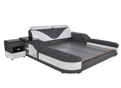 Skóra Design Podkładka łóżka Double Modern 140/160/180/200 Łóżko LB8817