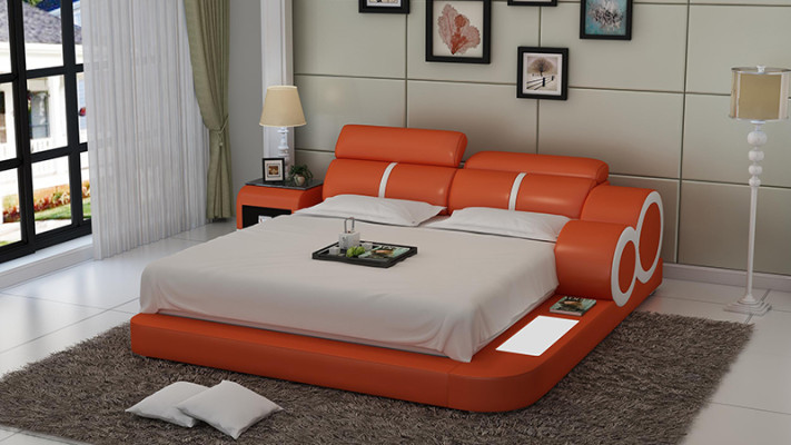Podkładka Design Luxury Bed bed Skóra Sypialnia 140/160/180 LB8816