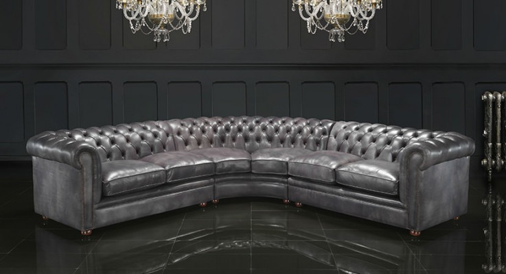 Chesterfield Narożnikowa kanapa narożnik kanapa designerska sofa kanapa Aksamit skórzana sofa vintage 2016-14