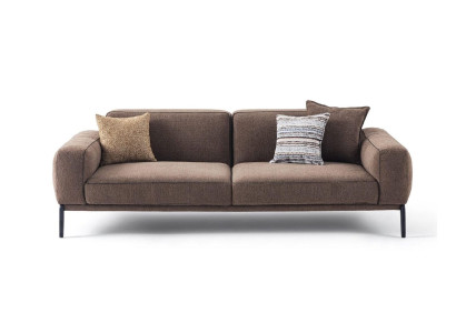 Nowoczesna sofa trzyosobowa 3 miejsce do siedzenia kanapa w kolorze brązowym materiałowa sofa nowoczesna sofa tapicerowana