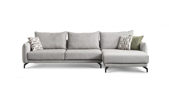 Kanapa L Shape Narożnikowa kanapa Żywy krajobraz Duża Sofa Szara Nowoczesna Sofa Tapicerowana
