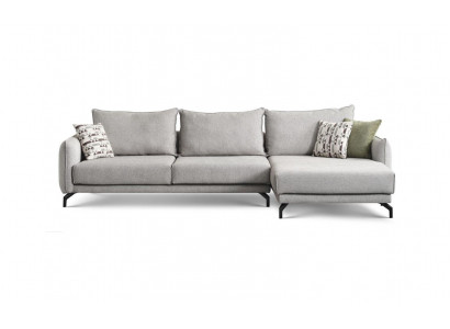 Kanapa L Shape Narożnikowa kanapa Żywy krajobraz Duża Sofa Szara Nowoczesna Sofa Tapicerowana