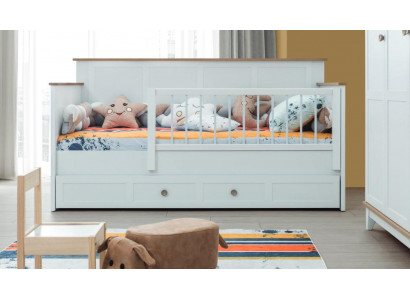 Łóżko dziecięce łóżko do kojca dla dzieci Białe Drewno Łóżko Modern