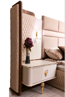 Zestaw Sypialnia Łóżko Luxury Szafa 2xStoliki Nocne Design Toaletka