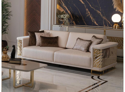 Schiker Sofa 4 miejsce do siedzenia New Modern Design Beżowy Kolor z Poduszkami