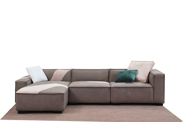 Narożnikowa kanapa Żywy krajobraz Sofa Couch L Shape Podkładka Couchen Skóra Design Włochy