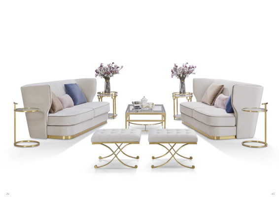 Design Luxury Couch 3 miejsce do siedzenia Podkładka Sofa - Meble do salonu w stylu włoskim
