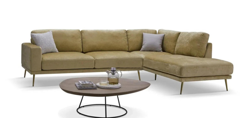 Projekt Materiał L-Shape Couch Żywy krajobraz Narożnikowa kanapa Ustawić Nowoczesna Sofa Podkładka
