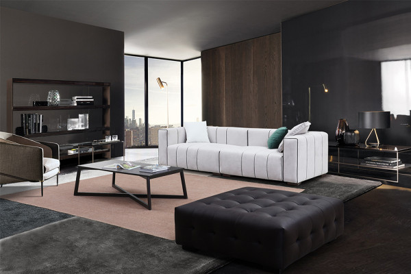 Sofa skórzana sofa sztuczna skóra Couch Big - Luksusowy salon Siedziba Podkładka czteroosobowa
