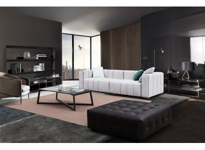 Sofa skórzana sofa sztuczna skóra Couch Big - Luksusowy salon Siedziba Podkładka czteroosobowa
