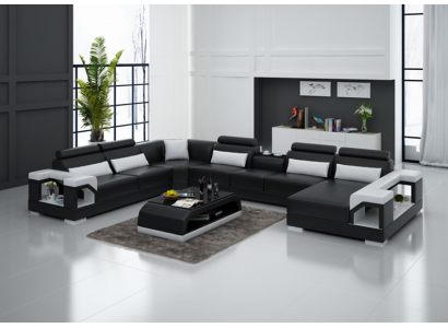 Designerska Sofa Kanapa Narożnikowa kanapa z Stołek Podkładka Ustawić Żywy krajobraz Kształt U