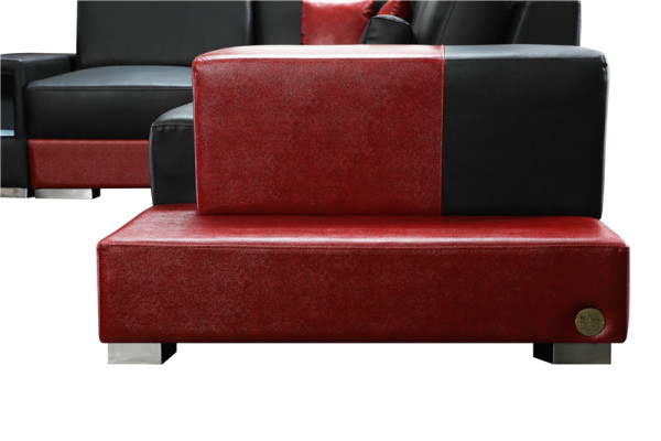 Kanapa Narożnikowa kanapa Skóra Żywy krajobraz Ustaw Design Nowoczesna sofa w kształcie litery L, stolik kawowy