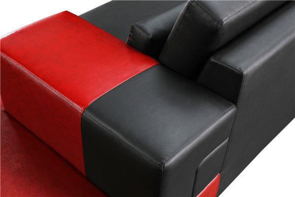 Kanapa Narożnikowa kanapa Skóra Żywy krajobraz Ustaw Design Nowoczesna sofa w kształcie litery L, stolik kawowy
