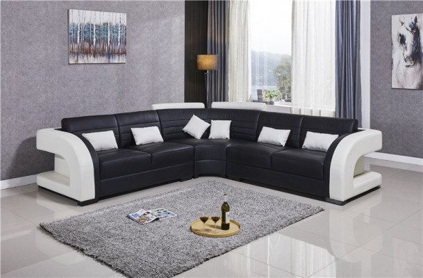Ustawić Żywy krajobraz L-Shape New Designer Sofa Kanapa Narożnikowa kanapa + Stołek Podkładka