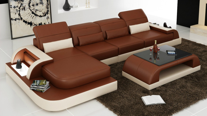 Kanapa Ustaw Podkładka Big xxl Sofy Kanapy Sofa Żywy krajobraz Narożnikowa kanapa + Tabela