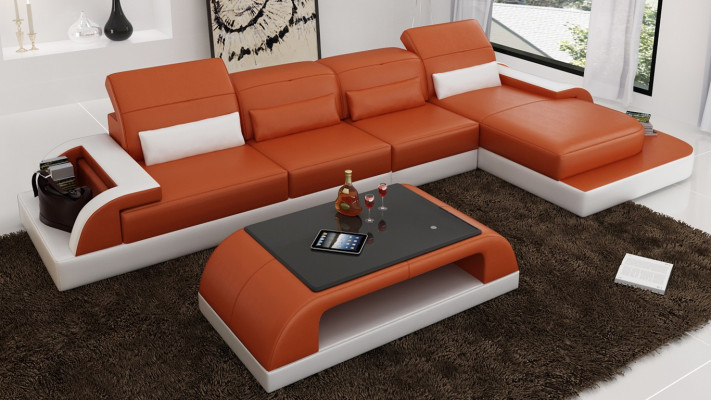 Kanapa Ustaw Podkładka Big xxl Sofy Kanapy Sofa Żywy krajobraz Narożnikowa kanapa + Tabela